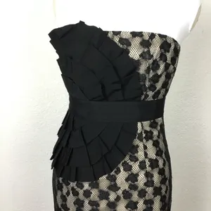 Phoebe Couture Women’s Strapless Dress Sz 0 Cocktail Black Laced. thumbnail 5