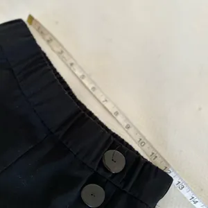 Zara Sz: M Black Wide Leg Cropped Pull On Sailor Pant Large Button Accent thumbnail 4