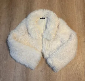 SheIn White Faux Fur Jacket thumbnail 1