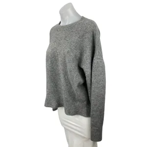 Zara Women's Gray Knit Crew Neck Long Sleeve Sweatshirt Sweater Top Size M thumbnail 3