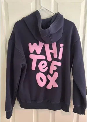 White Fox Navy hoodie thumbnail 2