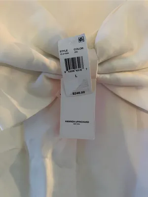 Amanda Uprichard Strapless White Midi Dress with Thigh Slit thumbnail 5