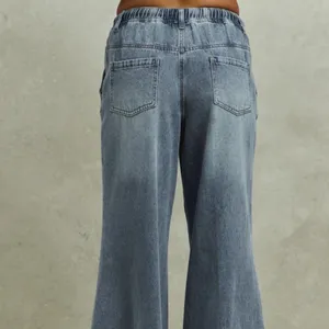 SO ME Mid Rise Elastic Waist Flare Denim‎ Jeans thumbnail 3