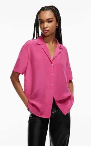 Silk Short Sleeve Blouse thumbnail 1