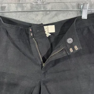 Joie Black Caviar Linen Catia Shorts Zip Fly Side Pocket Womens Size 4 thumbnail 2