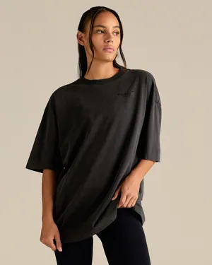 WOMEN’S BEST Comfort Oversized Short Sleeve T-Shirt in Vintage Black - Medium thumbnail 5