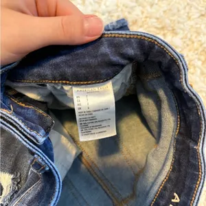 American Eagle Outfitters Blue Distressed Jean Shorts thumbnail 4