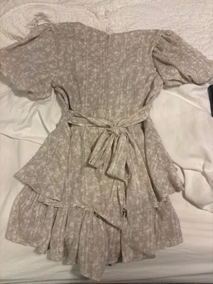 Beige and white floral Altar’d State romper thumbnail 2