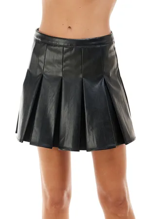 The Clothing Exchange | NWOT | Faux Leather Flare Skirt | S | Black | CS3431 thumbnail 1