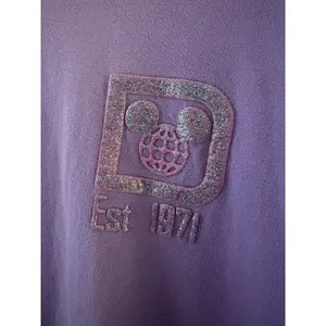 Walt Disney World Purple Potion Glitter Spirit Jersey Size Medium Oversize thumbnail 4