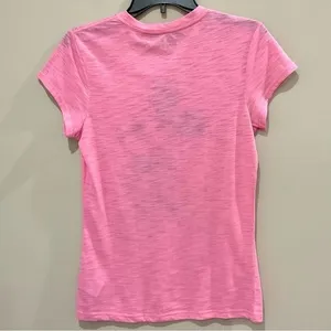 Disney Parks Mickey Mouse T-Shirt Fitted Pink Burnout Graphic Tee Sz Med Crew thumbnail 5