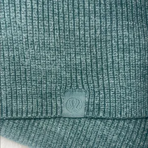 Lululemon Merino Wool-Blend Ribbed Crewneck Sweater Heathered Tidewater Teal Sz2 thumbnail 5