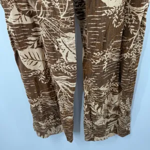 Urban Outfitters Teresa Printed Paperbag Pants Size Medium Linen Blend *No Belt* thumbnail 13