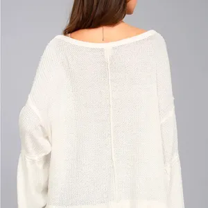 Free People We The Free Dahlia Thermal Waffle Knit Bell Sleeve Top Women’s Small thumbnail 4