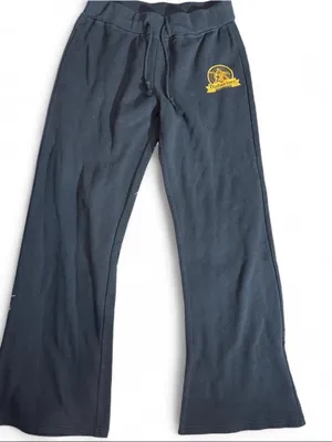 PacSun Women Black Sweatpants with Yellow Logo thumbnail 1