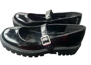 Mix No. 6 black Patent Mary Jane Lugged Shoes 7.5 thumbnail 1