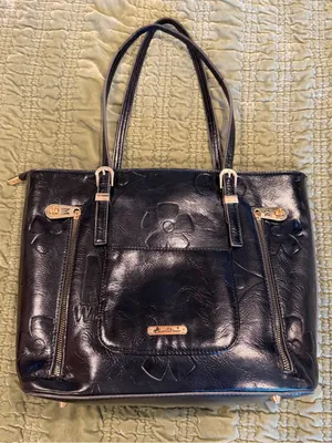 Montana West M West Black Embossed Floral Western Tote Shoulder Bag Purse thumbnail 1
