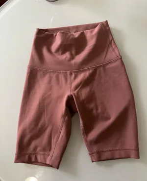 Lululemon brown biker shorts  thumbnail 1