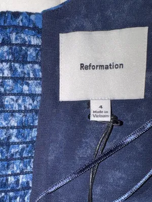 Reformation Blue Floral Square-Neck Crop Top thumbnail 8