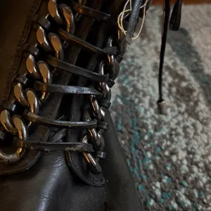 Zara Black Ankle Boots with Chain Accents thumbnail 2