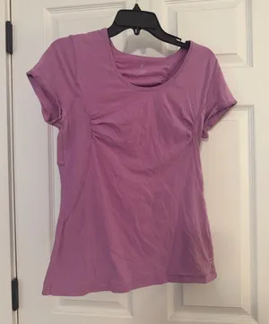 Old Navy Women's Lavender Cottonblend Short Sleeve Scoop Neck Active Tee thumbnail 1