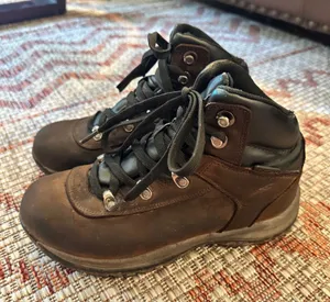 NEVADOS |‎ Women's Waterproof Brown Leather Lace Up Hiking Boots, 7W thumbnail 1