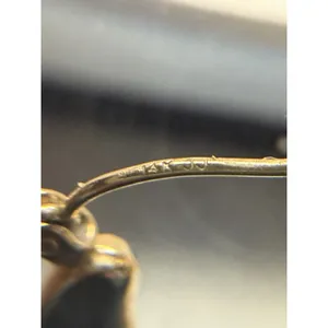 Vintage 14k Yellow Gold Hearts Hollow Hoop Earrings 3.2 Grams WITH DENTS thumbnail 8