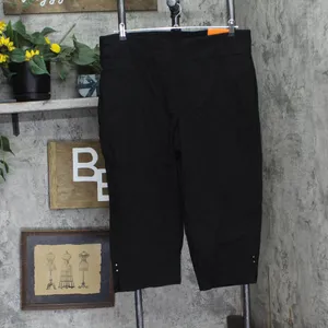 NWT Hearts Of Palm Womens Plus Pull On Stretch Capri Pants 9420799 Black 20W thumbnail 3