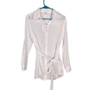 Andie The Corvo White Cotton Button Up Beach Cover Up Top XL‎ NWT thumbnail 6