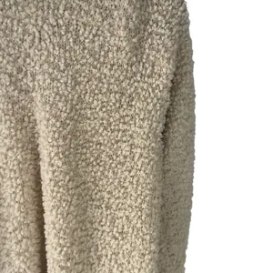London Kaye Women's Size Small Cream Sherpa Open Front Pocket‎ Cardigan Sweater thumbnail 7