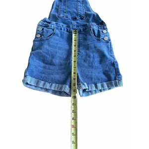 Shein Women's Roll Up Hem Denim Overall Romper Light Wash Blue Size 4 thumbnail 7
