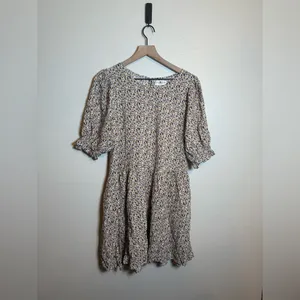 Natural Life Blaire puff sleeve‎ mini dress Cream Ditsy Floral thumbnail 2