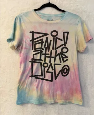 Panic! At The Disco Shirt Large L Tie Dye Band Tee Pastel Graphic Cotton 2016 thumbnail 1