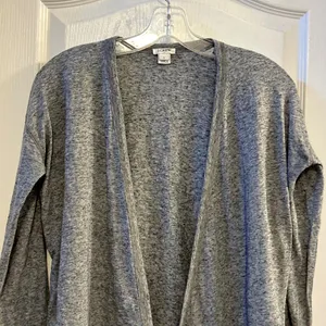 J Crew Grey Heathered Wrap Cardigan Tie Front Sweater Top S‎ Linen Blend thumbnail 7