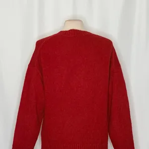 J. CREW Relaxed V Neck Pullover Sweater‎ Solid Red Merino Wool Alpaca Medium thumbnail 8
