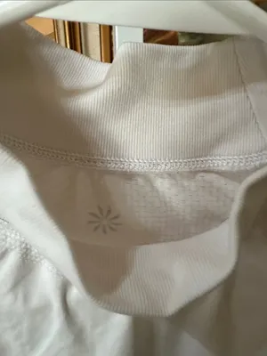Athleta White Sleeveless Mock Neck Performance Tank thumbnail 4