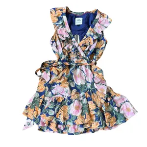 NEW Anthropologie Floral Wrap Mini Dress thumbnail 3