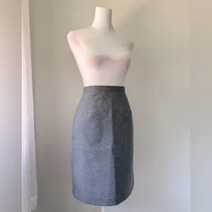 Vintage ‘90s Requirements Dark Gray Knee Length Pencil Skirt thumbnail 6