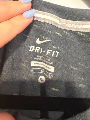 Nike Dri-FIT Gray Performance Tank‎ with Neon Accents swoop back thumbnail 2