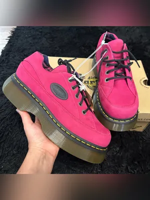 DR MARTENS Buzz 5I fuchsia leather platform lace up oxford’s shoes women’s 7 new thumbnail 2