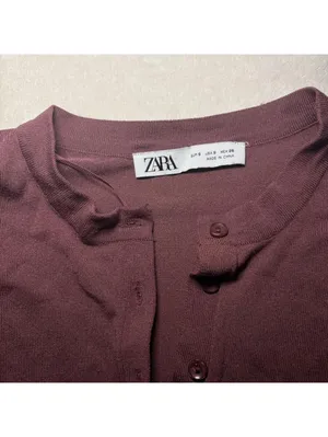 Zara Women's Burgundy and Brown Jumper thumbnail 2
