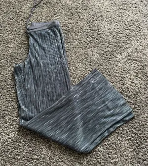 Victoria's Secret Silver Gray Pleated Satin Pajama Pants thumbnail 1