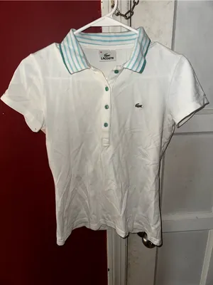 Lacoste Womens White Slim Fit Cotton Stretch Pique Short Sleeve Polo Shirt F4811 thumbnail 3