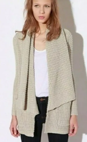 Womens Urban Outfitters byCORPUS Gray Knit Open Drape Cardigan Size M thumbnail 7
