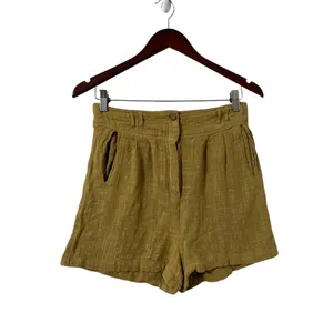FREE PEOPLE Yellow Knit High Waisted Shorts thumbnail 2