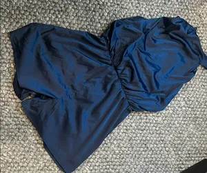 Cherley Satin Navy Blue Romper Size Medium thumbnail 1