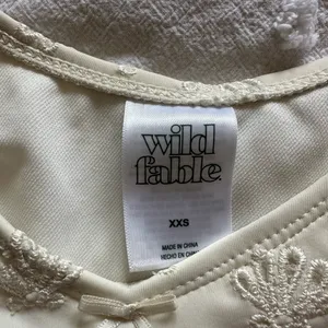 Wild Fable Cream Embroidered Bikini Bottom thumbnail 2