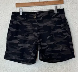 Isaac Mizrahi Black & Gray Camo Bermuda Shorts thumbnail 1
