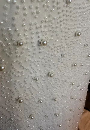 Oh Polly Belgravia Embellished Bandeau Maxi Dress Ivory thumbnail 5