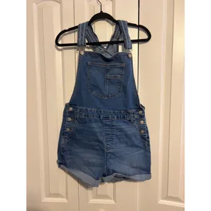 RE generation by Celebrity Pink Denim Shortalls Medium Wash Blue Overalls Large‎ thumbnail 2